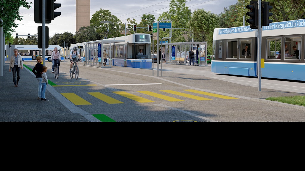 Visualisation du futur tram à destination de Zurich-Affoltern