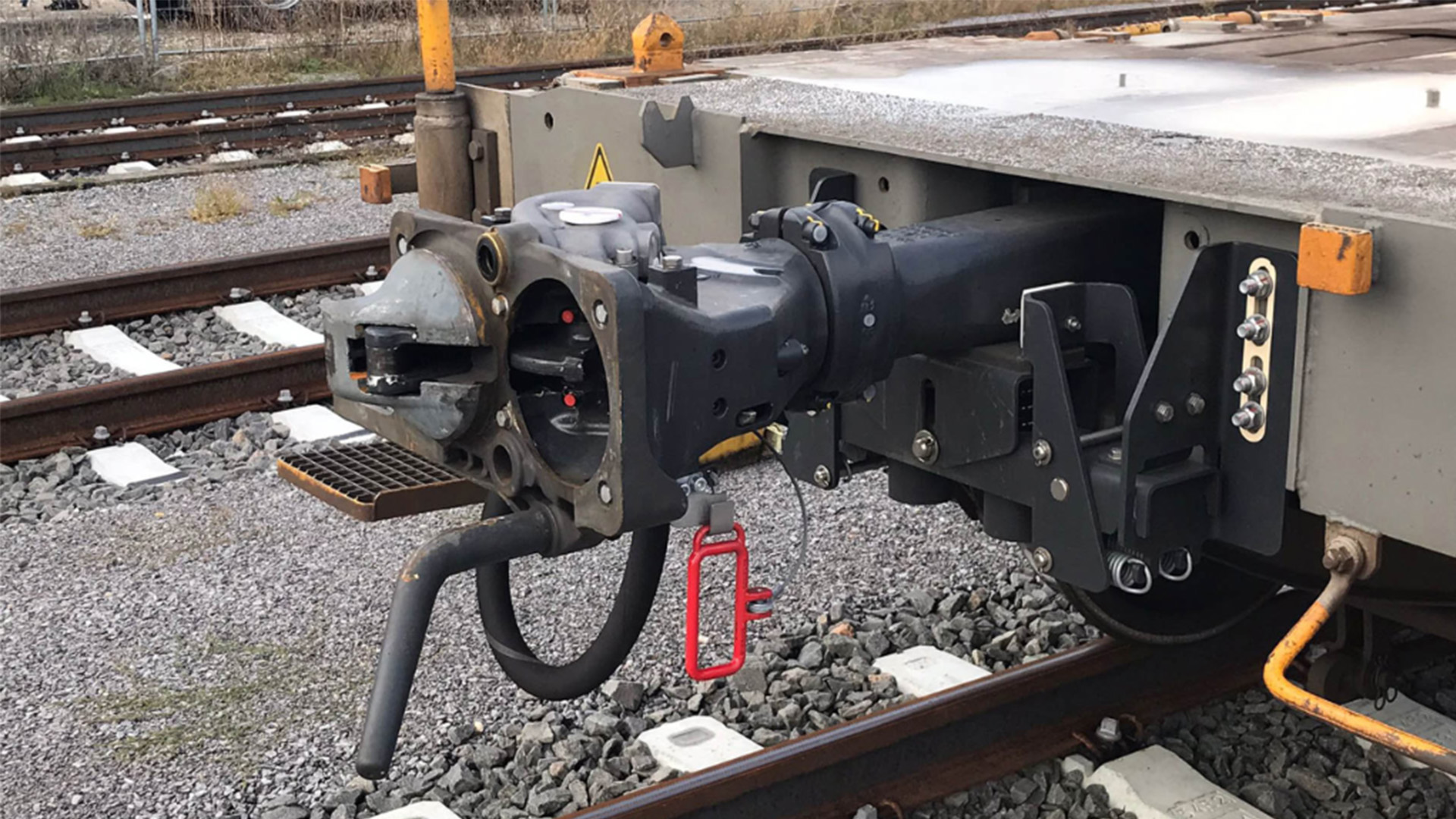 Digitale automatische Kupplung an einem Güterwagen