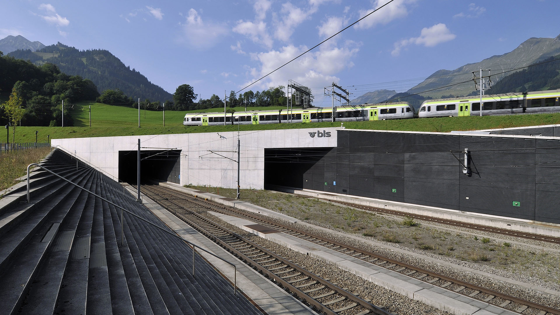 Le portail Nord du tunnel de base du Lötschberg