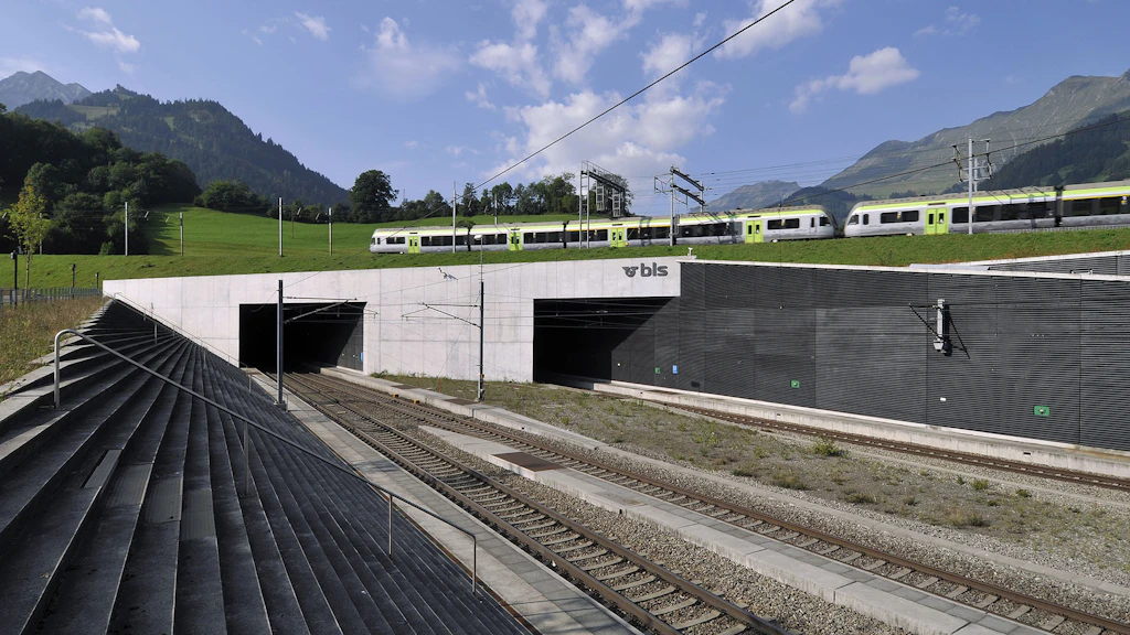 Le portail Nord du tunnel de base du Lötschberg