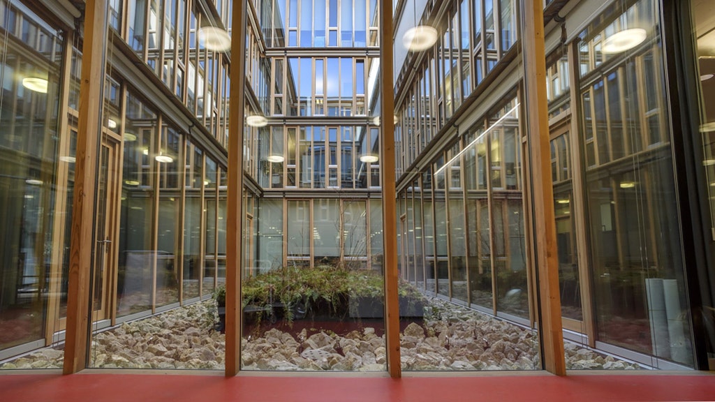 Une cour intérieure du bâtiment de l’OFT