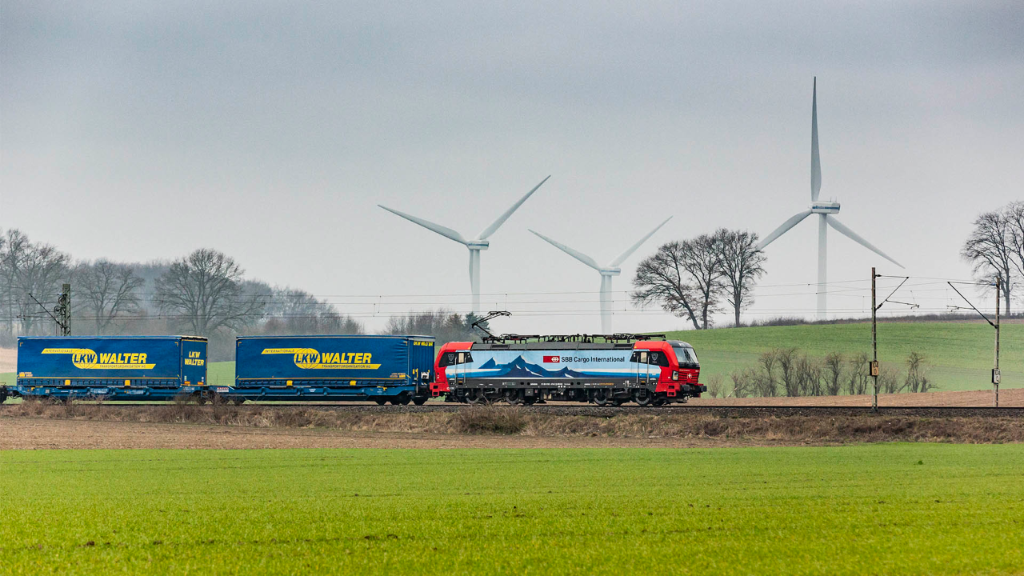 Un treno di FFS Cargo International in Germania.